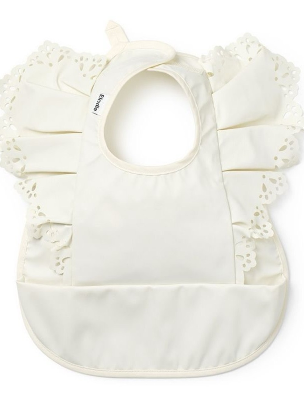 🇸🇪 ELODY Details Baby Bib with Scalloped Ruffle Sleeves